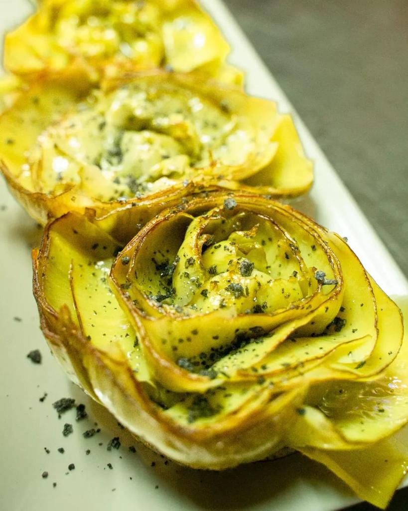 Restaurante las cruceras, plato de verduras